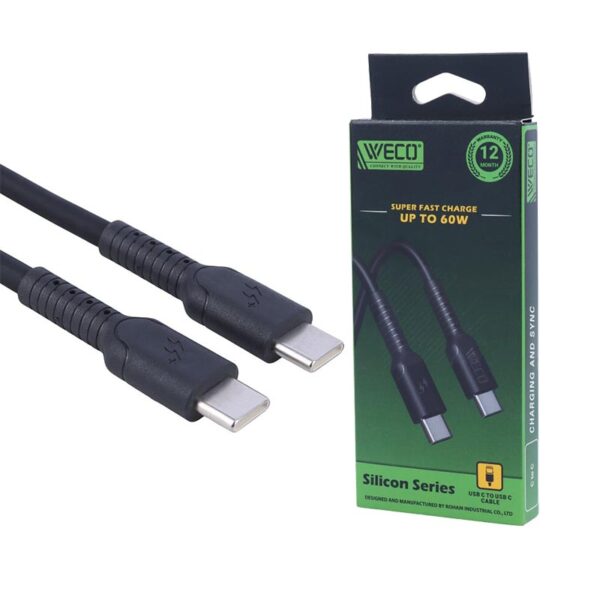 کابل دو سر تایپ سی فست شارژ وکو WE-92 (توان 60W)