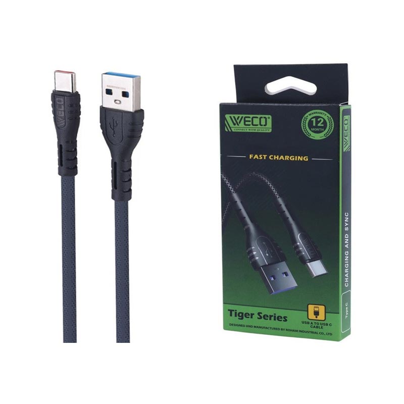 کابل تایپ سی فست شارژ وکو Tiger WE-48